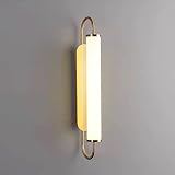 Gouden wandlamp Mid Century Modern Lange buis wandlamp met glazen kap LED 3000K Warm wit wandlamp armatuur Moderne badkamermeubel wandlampen Armaturen voor slaapkamer Gang Livi