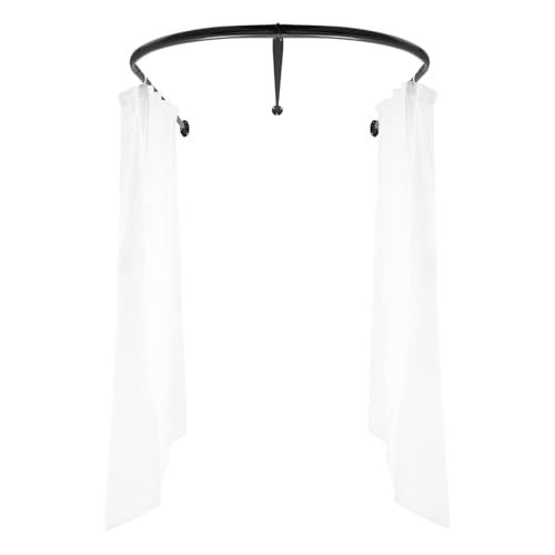 Beauty Salon Partition Curtain, Room Divider with Curtain, U-Shaped Partition Rod, Privacy Screen for Salon, Spa, or Treatment Rooms, Durable Iron Frame with Elegant Polyester Curtain, 7.55×3.94ft