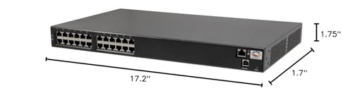 Inyector PoE Microchip PD-9612GC/AC - Entrada 120 V CA / 230 V CA - 12 puertos de salida 10/100/1000Base-T - 90 W - Formato 1U miniatura 2