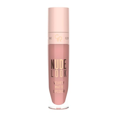 Golden Rose Nude Look Velvety Matte Lipstick - 03 Rosy Nude