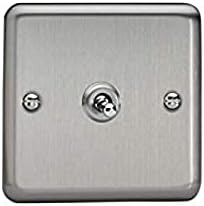 Varilight XST1 Toggle Switches 1 Gang, Matt Chrome, 86x86x36mm