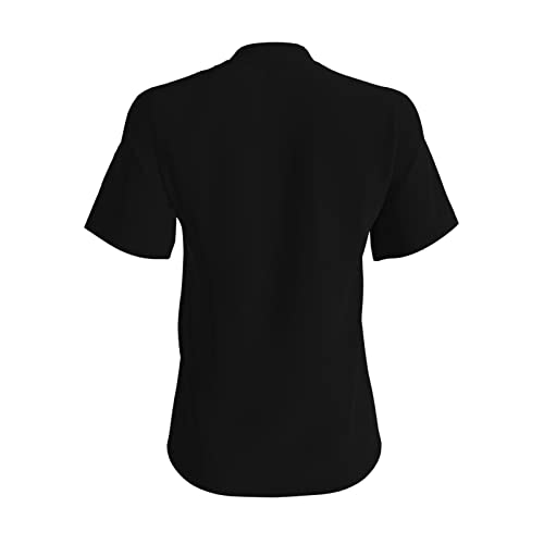 Tufts University Logo T Shirts Short Sleeve V Neck Tees for Women Fashion Tops Trendy Black