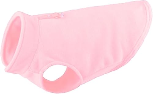 Image of JACKO & CO - Fleece Vest Dog Sweater with Leash Ring - Soft, Warm & Lightweight Pullover Coat for Small & Medium Dogs, Puppies & Cats - Cozy Fall /Winter /Spring Pet Jacket (Pink Lemonade, Small 4-6lbs)