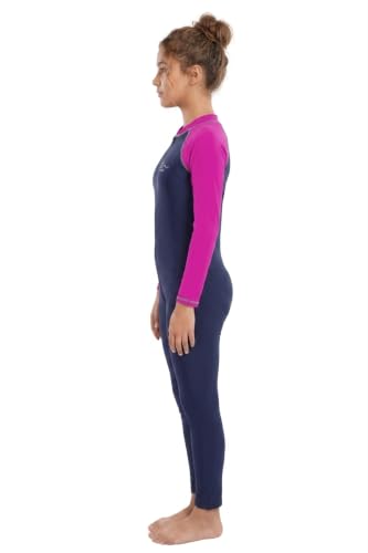 Image of ZIUM Girls 4 Way Lycra Swimsuit Cum Diving Suit with Print & Plain Options
