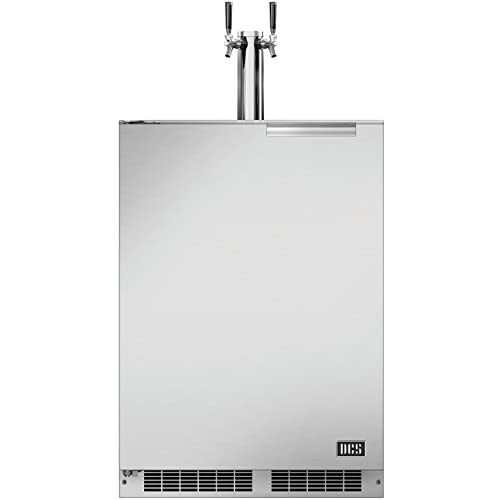 DCS 24-Inch 5.7 Cu. Ft. Left Hinge Outdoor Rated Dual Tap Beer Dispenser/Kegerator - RF24BTL2