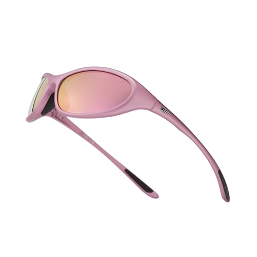 TIJN Sports Sunglasses for Men Women UV400 Wraparound Cycling Running Golf Motorcycle Glasses Fashion Outdoor Shades, Vanta