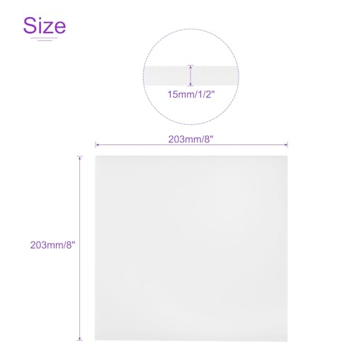Image of DMiotech 8 x 8 x 1 /2 Inch Plastic UHMW Sheets, Ultra High Molecular Weight Polyethylene, Opaque White Polyethylene Board for Automotive, Chemical, Manufacturing, DIY Home Kitchen