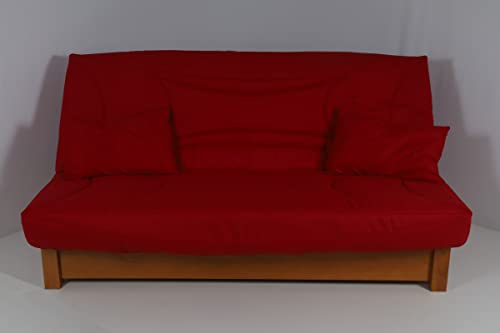 Hévéa Sélection Housse CLIC CLAC 130x190 matelassée Rouge