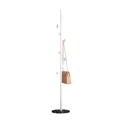 Porte-manteau en métal et marbre véritable au design contemporain épuré