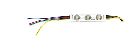 Image of Wizzo (20 Pieces) RGB 3 Color 3 Led Optical Module Strip 5050 SMD Waterproof 4 Wire Interior Light Motorbike LED