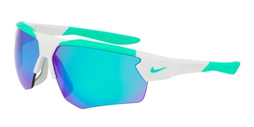 Nike Unisex Sunglasses Matte Light Silver / Green Mir 71