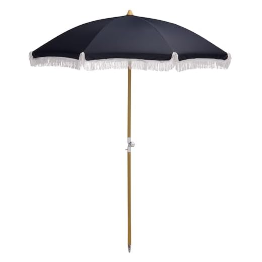 SAFAVIEH Valencia Beach Umbrella with Fringe