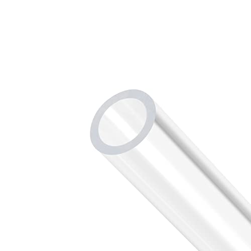 Rebower Clear Acrylic Pipe Rigid Round Tubing, [for Aquarium, Crafts, Lighting Tube] - 10mmx14mm/12