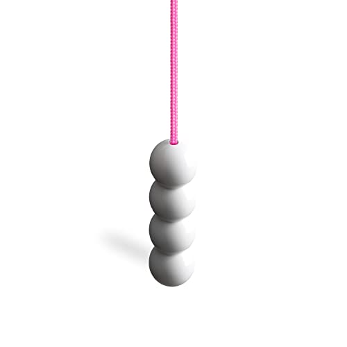 Light Pull Cord String with a Bead Style Ice White Handle, Choice of Bright and Fun Cord Colours. (Bright Pink) - Image 3