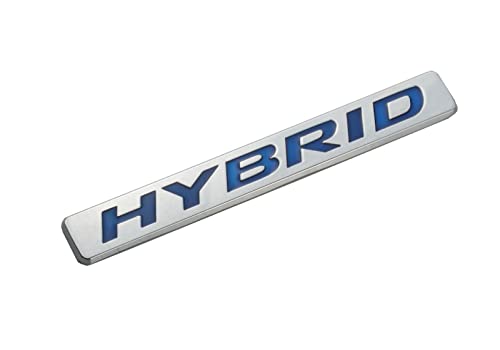Image of 2X Hybrid Emblem 3D Metal Left n Right Door Fender Tailgate Badge Sticker Logo Nameplate for Universal Hybrid Car Truck (Chrome Blue)