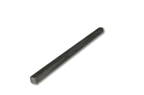 1/2\" x 1/2\" x 12\" Square Steel Key Stock (Bar), Precision Key Stock, Cold-Drawn Steel Bar, Undersized (Pack of 2) - Plain Finish