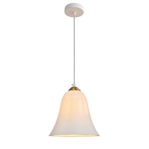 Suspension minimaliste moderne blanche 20 cm, luminaire suspendu réglable îlot cuisine