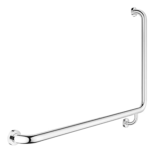 Grohe 40797001 Essentials 38 In. X 24 In. L-Shaped Grab Bar, Starlight Chrome