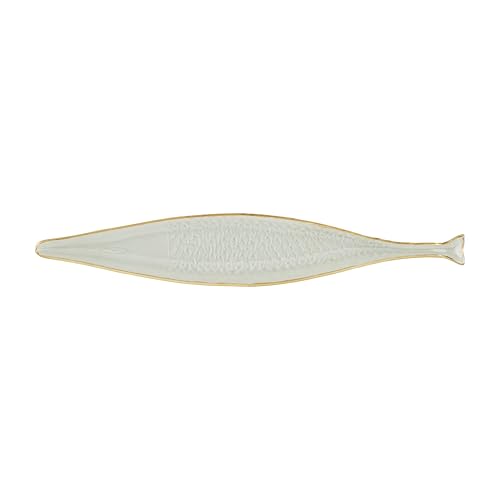Plateau à poisson en verre long Mud Pie plat de service transparent