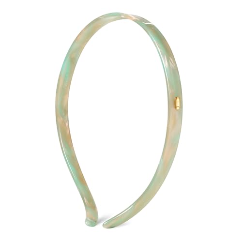 Thin Acetate Resin Hair Band for Eyewear, Non Slip Headbands for Women, Lightweight and Stylish Design, Ideal Gift for Daily or Formal Looks (Black, 4.5" x 0.4") Black 1 Count (Pack of 1)