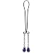 BoDivas Nipple Jewelry Noose Rings Crystal Drop Neon Purple Hematite Adjuster Non Piercing Nipplerings