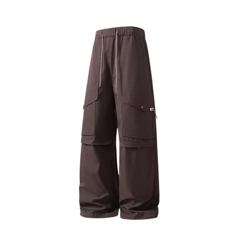Men Retro Loose Straight Leg Casual Pants Autumn Sportswear Long