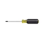 Klein Tools 603-4 Screwdriver, Made in USA, #2 Phillips Tip, Cushion Grip, Precision Machined Electrician Screwdriver, Home Improvement