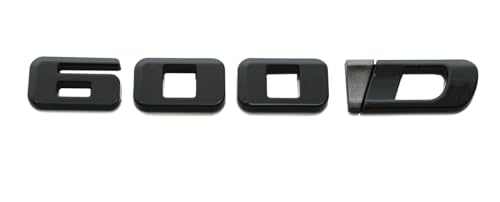 Image of 3Pcs Escalade 600 600D Rear Liftgate Emblems Car Badge Letter 84787581 86543262 Compatible with 2021-2025 Escalade (Glossy Black)