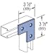 Genuine Unistrut P1036-EG 3 Hole Flat Plate "L" Connector Bracket for All 1-5/8" Strut Channel