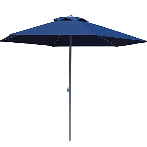 Parasol de jardín CLSDRZC con mesa ajustable y 8 varillas de aluminio para terraza