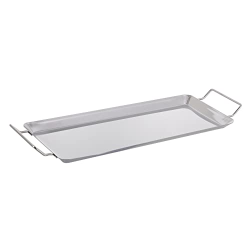 GAROZATION 1Pc Outdoor Bbq Grill Pan Roasting Tray for Multi Function Cooking Non to Clean for Grilling Meat Vegetables and Seafood