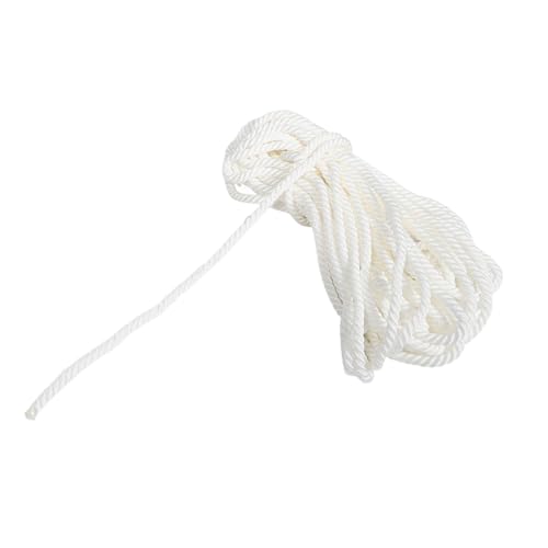 HEMOTON 1 Roll White Nylon Mooring Rope for Boat Docking Durable Braided Cable for Anchoring and Mooring Activities High Tensile Strength and Abrasion Resistance