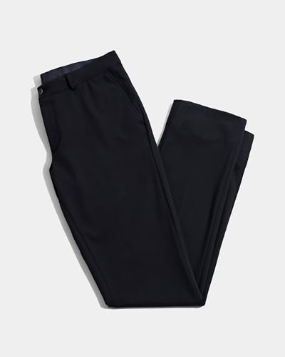 Image of Blackberrys Men's Nylon Blend Solid Slim Fit Formal Trousers Black