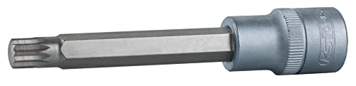 KS Tools 922.1723 Ultimate 1/2, "110 mm M12 XZN Screwdriver Socket, Chrome Satiné