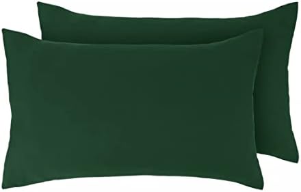 Pair of Pillowcases 2 Pack Pillow Cases Covers Anti-Allergy Anti-Bacterial Super Soft Touch Brushed Microfibre (Teal)