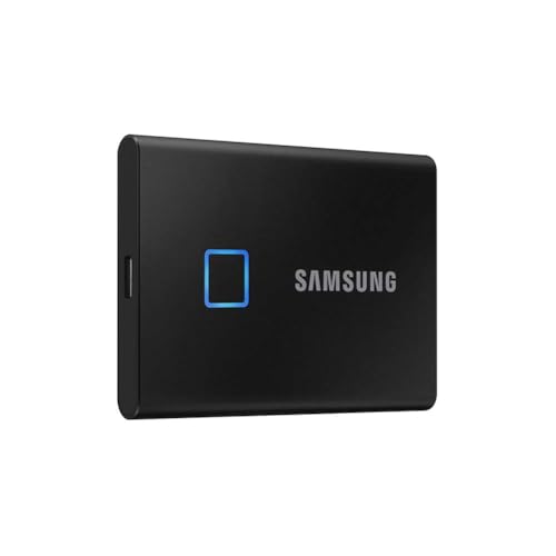 Samsung T7 Touch Portable SSD - 2TB - USB 3.2 Gen.2 External SSD Metallic Black (MU-PC2T0K/WW)