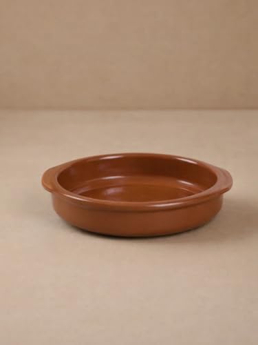 Cazuela de Barro con Asas 10cm – Set 5 Unidades – Recipiente Tradicional para Horno, Presentación de Pequeñas Tapas, Frutos Secos y Raciones Individuales