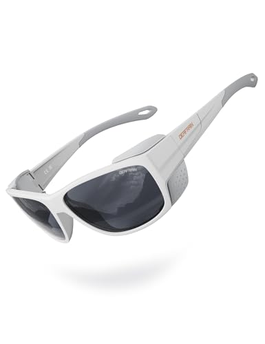 DEAFRAIN Sport Polarized Sunglasses for Men Women with Removable Side