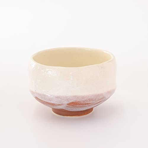Mino Ware Mini Matcha Tea Bowl, 3.7 inch, Momiji-Maple Red, Japanese Pottery, Ceramic, Small Tea Bowl, Sake, Gift, Chawan, 5.4 floz