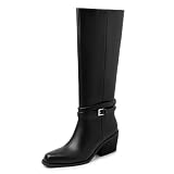 Kluolandi Womens Wide Calf Knee High Boots Block Heel...