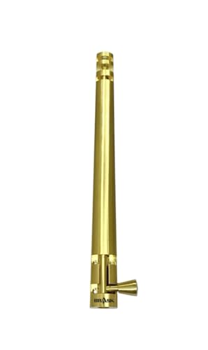 Image of inchBRASK inch Brass Tower Bolt Xylo Heavy - Golden Satin Finish with Screws | Door Latch - Chitkani for Doors & Windows | Xylo Heavy Tower Bolts | Kundi /Chitakni /Latch /Chitkini (12 Inches, 2, Piece)