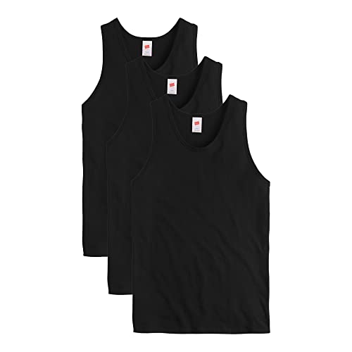 hanes mens essentials tank top pack midweight cotton tanks sleeveless shirts 3-pack