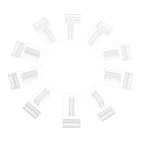 BCOATH 20 piezas Clips Portaprecios de Plástico Transparente Soporte para Etiquetas de Estanterías Supermercados y Tiendas Sujetadores Versátiles para Señalización y Exhibición de
