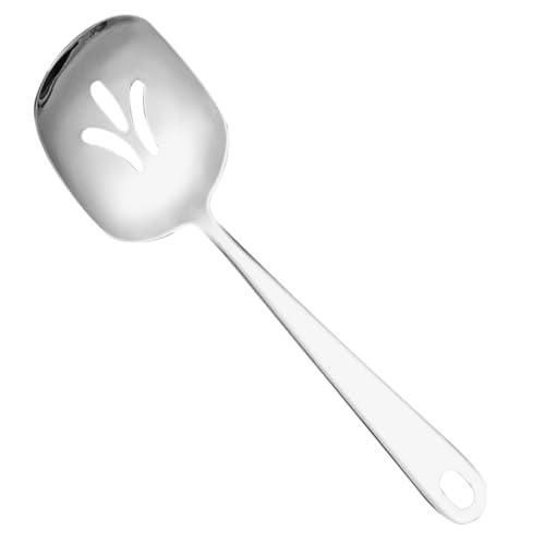 Cabilock Stainless Steel Slotted Spoon for Portion Control Multifunctional Serving Utensil for Home Restaurant Buffet Food Separation Tool Stainless Steel Design