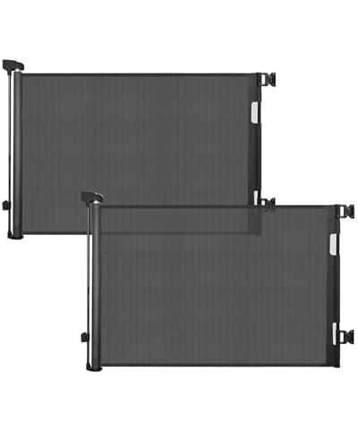 Veraste (2 Pack) Retractable Baby Gate for Doorways and Stairs, Mesh Safety Gate for Pet, Indoor &...