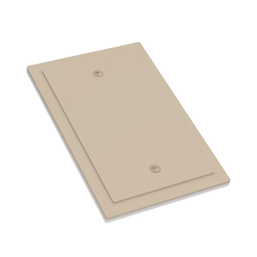 Spshian Modern Blank Khaki Beige Switch Plate Cover, Solid Color Full Wrap Wall Plate with Matching Screws, Fits Standard US Toggle & Duplex Outlets, Durable Minimalist Decorative Cover for Home Decor by Spshian - Used condition - Image 3