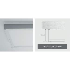 Kit Plafoniera Per Pannelli Led 60X60 Cm - Spessore Plafone 50 Mm