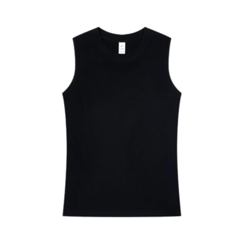 Men's Tank Top Lightweight Fashion Casual Sleeveless T-Shirt Outdoor Exercise Running Sportshirt Soft Sweating Breathable Muscle Shirt E-Black M