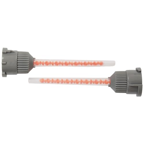CosmoMix - Boquilla mezcladora estática helicoidal, conexión K-System para relación de mezcla 4:1/10:1, 2.9 pulgadas, 16 elementos, 40 piezas de boquilla de mezcla epoxi, mezclador estático para