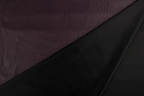 Tissu d'ameublement cuir synthétique bordeaux foncé stretch 500x140 cm